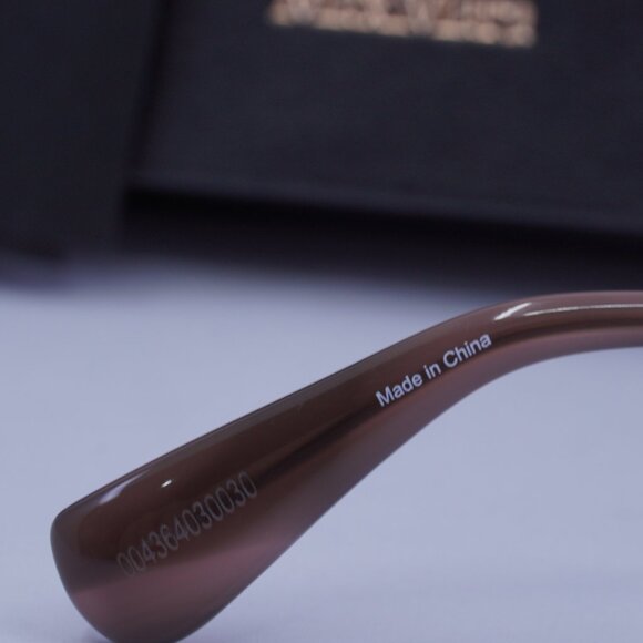 MaxMara MM0035-H 38T Sunglasses Bronze Geometric Frame, Bordeaux Lenses - Picture 8 of 11